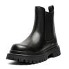 Martin boots men's low-top black 2025 new platform heightening leather shoes retro Chelsea boots 2865-J