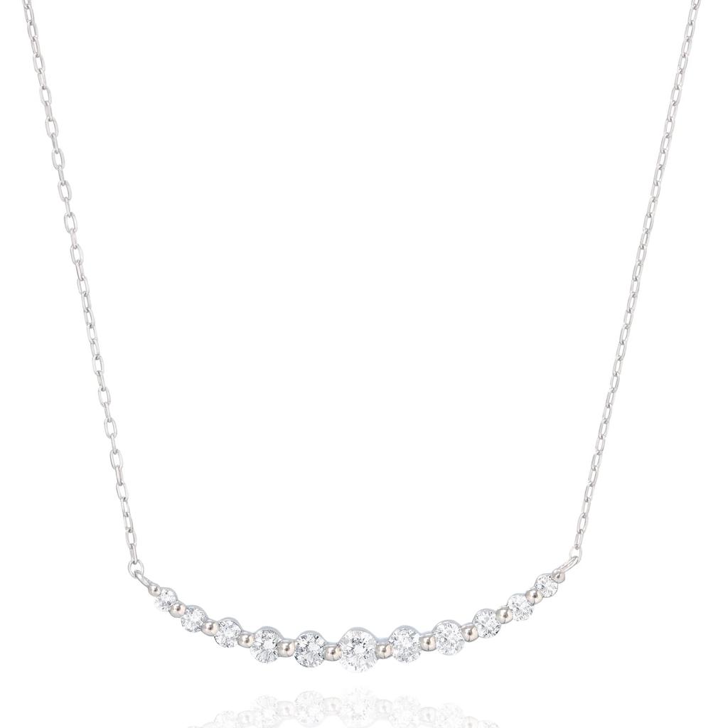 Ожерелье с бриллиантами LEGAN Heart Cupid Line PT Platinum Anniversary Birthday Women Made in Japan 0,3 карата &