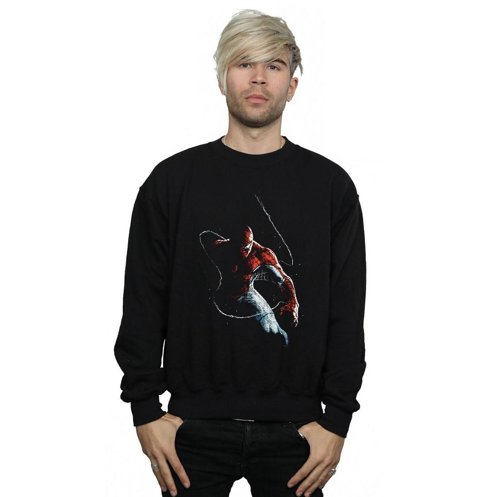 Marvel Mens Spider-Man Painting Sweatshirt