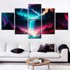 5 Piece Canvas Painting Pictures Space Poster Magic Waterfall In The Sky Home Art Decor Modern Living Room Wallpaper Print Mural No Frame