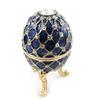 [J3038] - Blue 'Oeuf Des Tsars' Jewelry Box