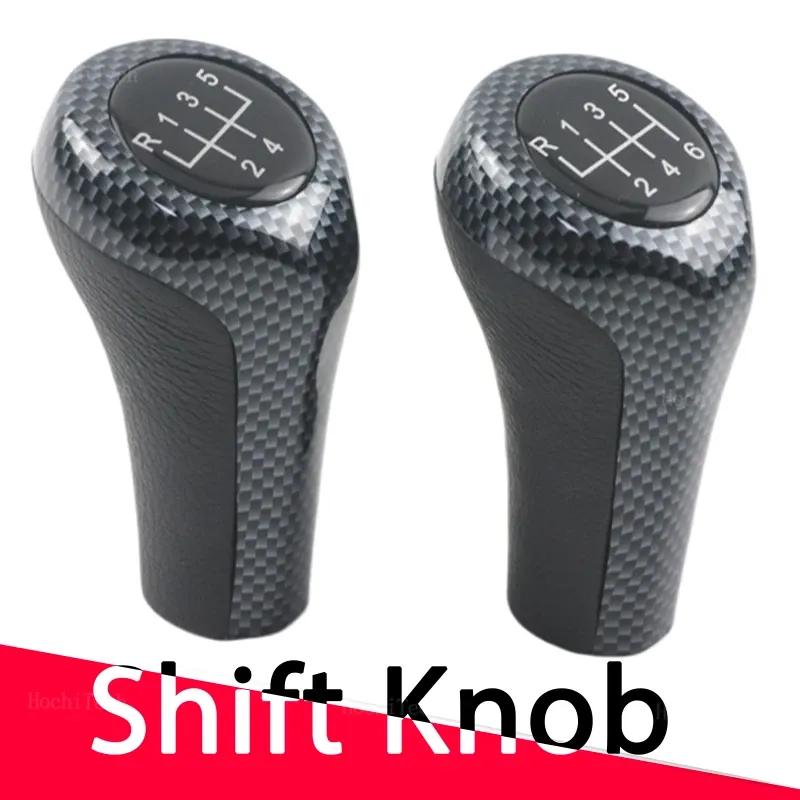 Carbon Look Silver 5/6 Speed Car Gear Shift Knob For BMW 1 3 5 6er E46 E53 E60 E61 E63 E81 E82 E83 E84 E87 E90 E91 E92