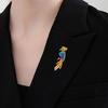 Fashionable Sophisticated Parrot Brooch Versatile Jewelry Accessory Portable for Apparel and Headwear Daily Use Items