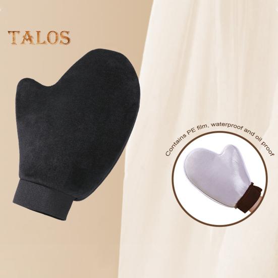 Перчатка-автозагар, двусторонняя перчатка-аппликатор для лосьона для тела, водонепроницаемая, износостойкая, быстросохнущая, флокирующаяся, перчатка для макияжа