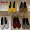 Fashion 2025 New Fashion Round Toe Ladies Flats Slip On Shoes Shallow Female Soft Footwear Flock Women Ballet Flats Dance Shoes