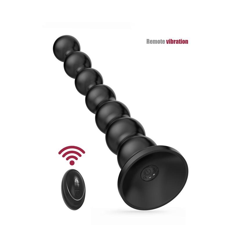 Vibrating Anal Beads Butt Plug Rechargeable Flexible Butt Plug Prostate Massager with 10 Vibration Modes Anal Toys for Men Women