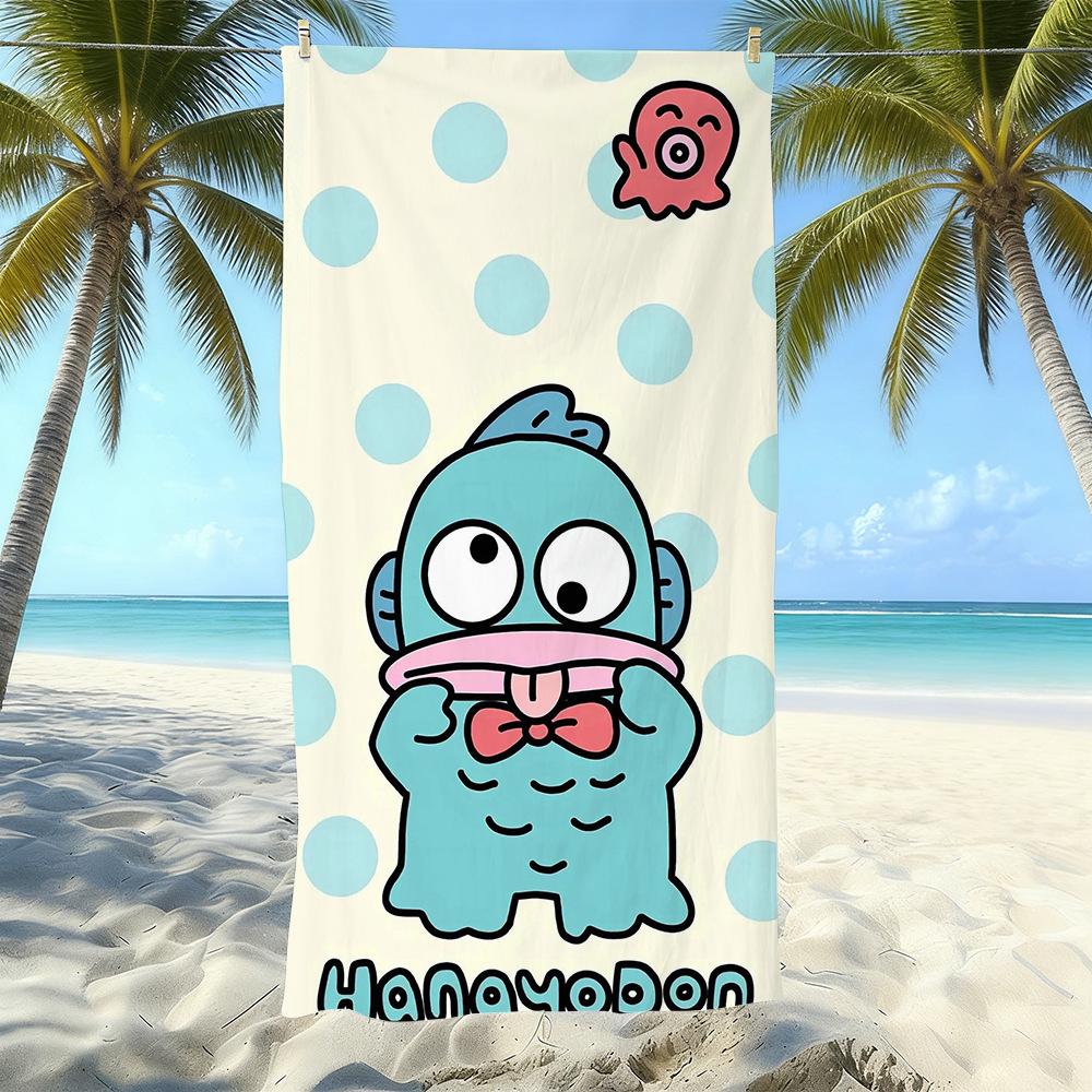 Cartoon Clown Fish Printed Beach Towel Microfiber Quick-Drying Seaside Vacation Swimming Towel