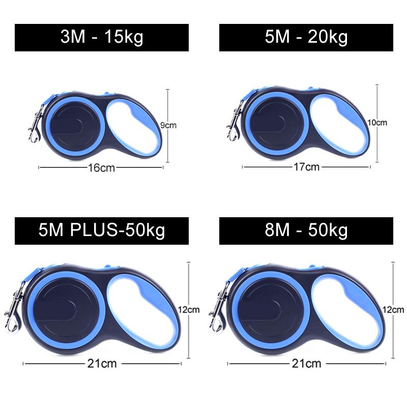 Длинный прочный поводок для больших собак Прочный нейлоновый выдвижной поводок для выгула большой собаки