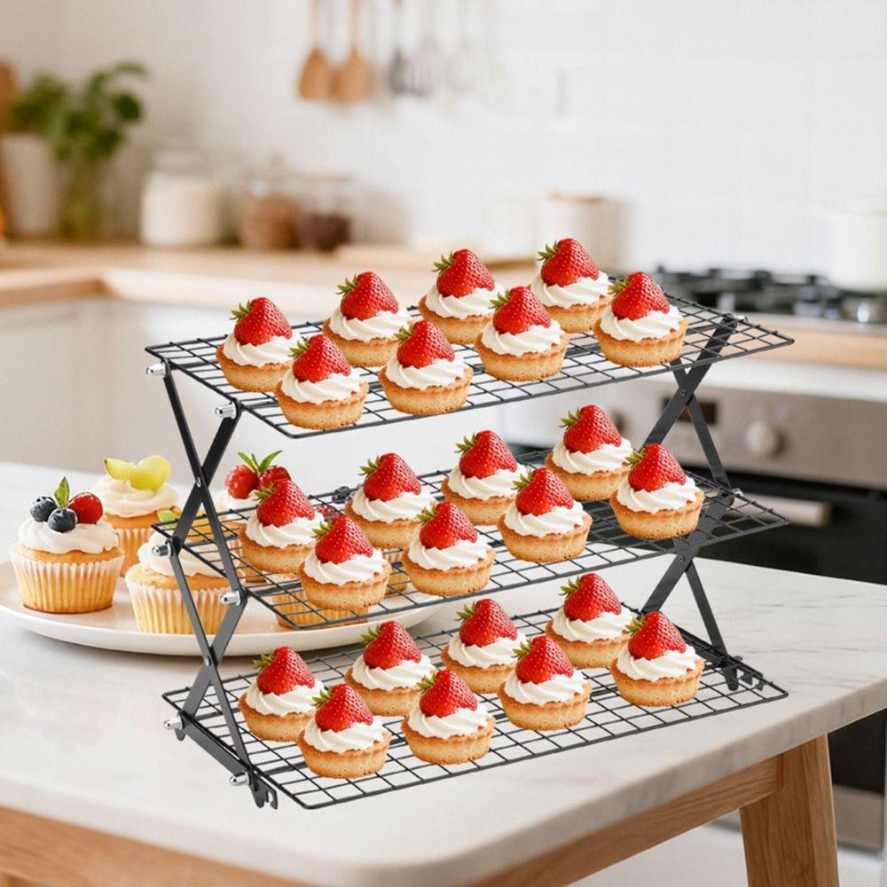 Black Silver Cooling Rack Wire Grid Grid Holder High Quality Baking Cooling Tray  Baking