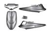 Bike Parts Center Exterior Set Set Silver Cowl Painted Genuine Type Suzuki Address V100 CE11A 3001 5-piece
