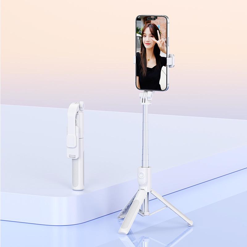 Wireless Bluetooth Selfie Stick with Tripod Stand - Portable Handheld & Floor-Standing for Travel