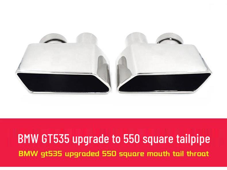 Compatible Exhaust Pipe Opening Modification for BMW 5 Series GT535/GT550 - Round/Square Tailpipe Rear Diffuser F02
