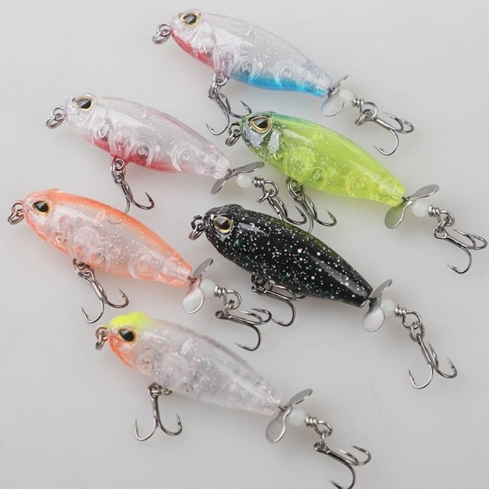 Spin Tail Surface Propeller Pencil Bait Wobbles Action Artificial Fishing Lure Bass Fishing
