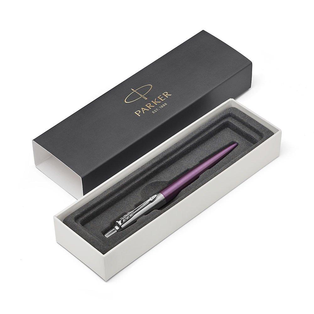 Parker Шариковая ручка Jotter Violet CT Средний стержень На масляной основе Подарочная коробка Оригинальный импортный продукт 1953350