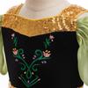 Halloween Frozen Princess Anna Sequin Mesh Dress for Girls - Stage Performance Costume
