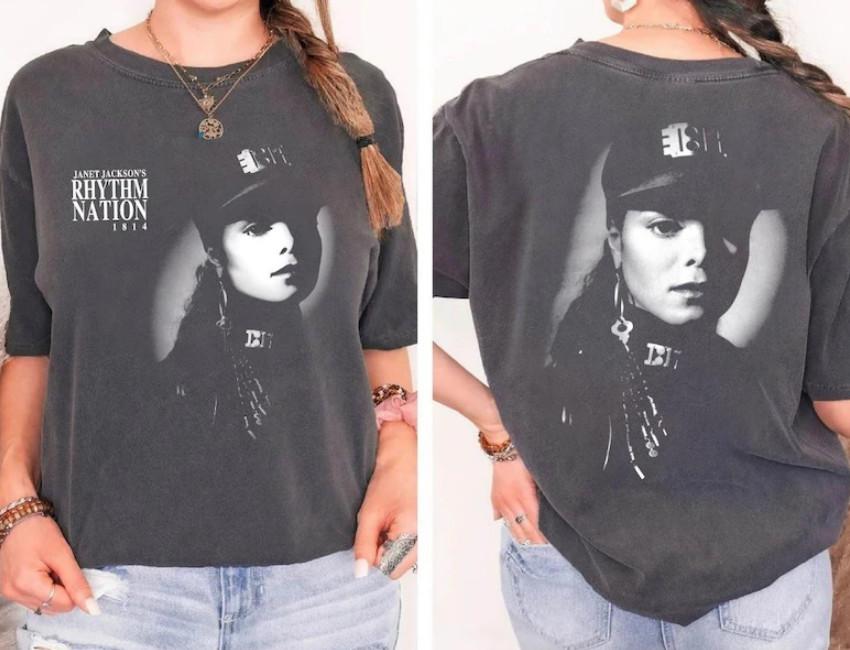 Vintage Janet Jackson Merch Shirt Janet jackson Tour Shirt Music Album Shirt Unisex T-Shirt