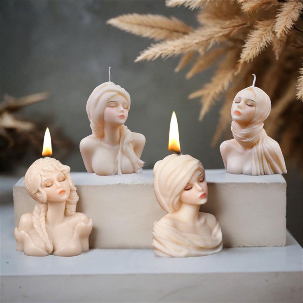 Силиконовые формы Портрет девочки Формы для свечей Формы для ручных украшений Формы для эпоксидной смолы Формы для гипса для изготовления свечей