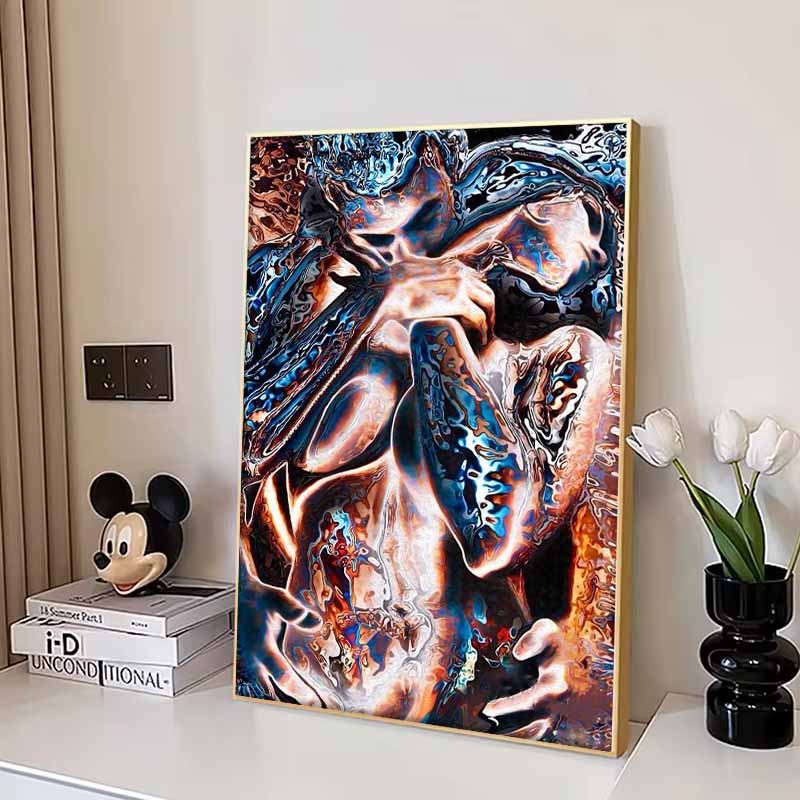 Новое поступление 5D DIY Полная круглая алмазная живопись "Искусство пары" Вышивка крестом Домашний декор Подарок