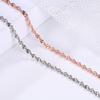 New Fashion Rose Gold Charm Bracelet Women Wedding Engagement Twisted Bracelet Fashion Jewelry