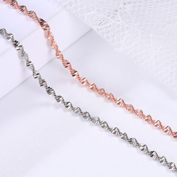 New Fashion Rose Gold Charm Bracelet Women Wedding Engagement Twisted Bracelet Fashion Jewelry