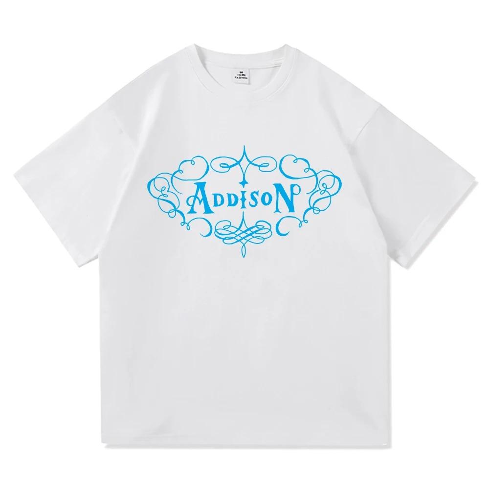 Addison Rae New Album Poster Print TShirt Fashion Men Women Cotton Fashion Harajuku Highstreet Top Oversized Casual Summer Tee
