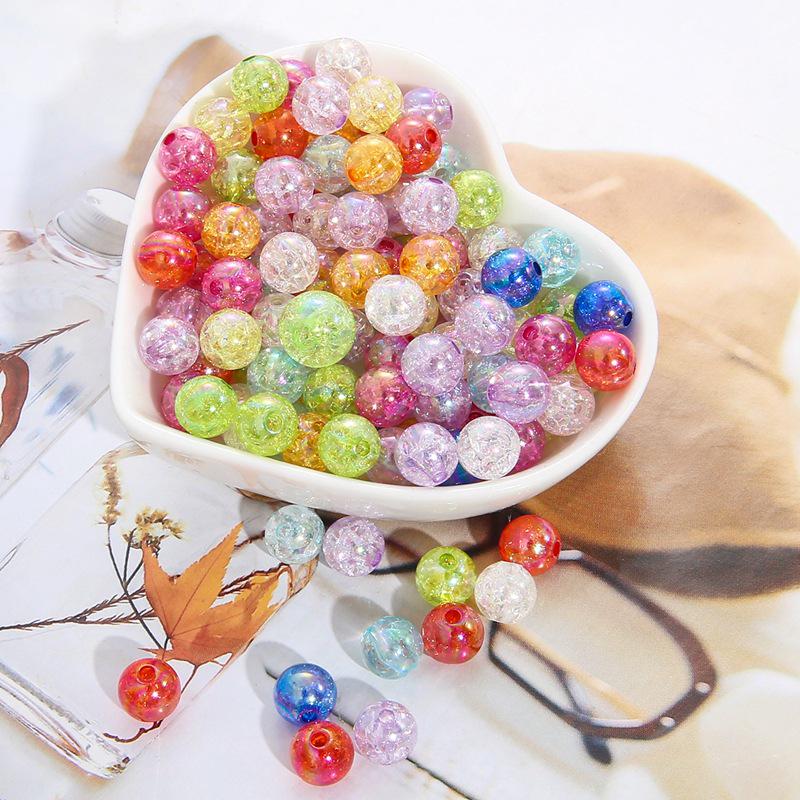 Акриловые AB Бусины Круглые Пузырьки с Дроблеными Цветками для Изготовления Браслетов и Ювелирных Изделий своими руками