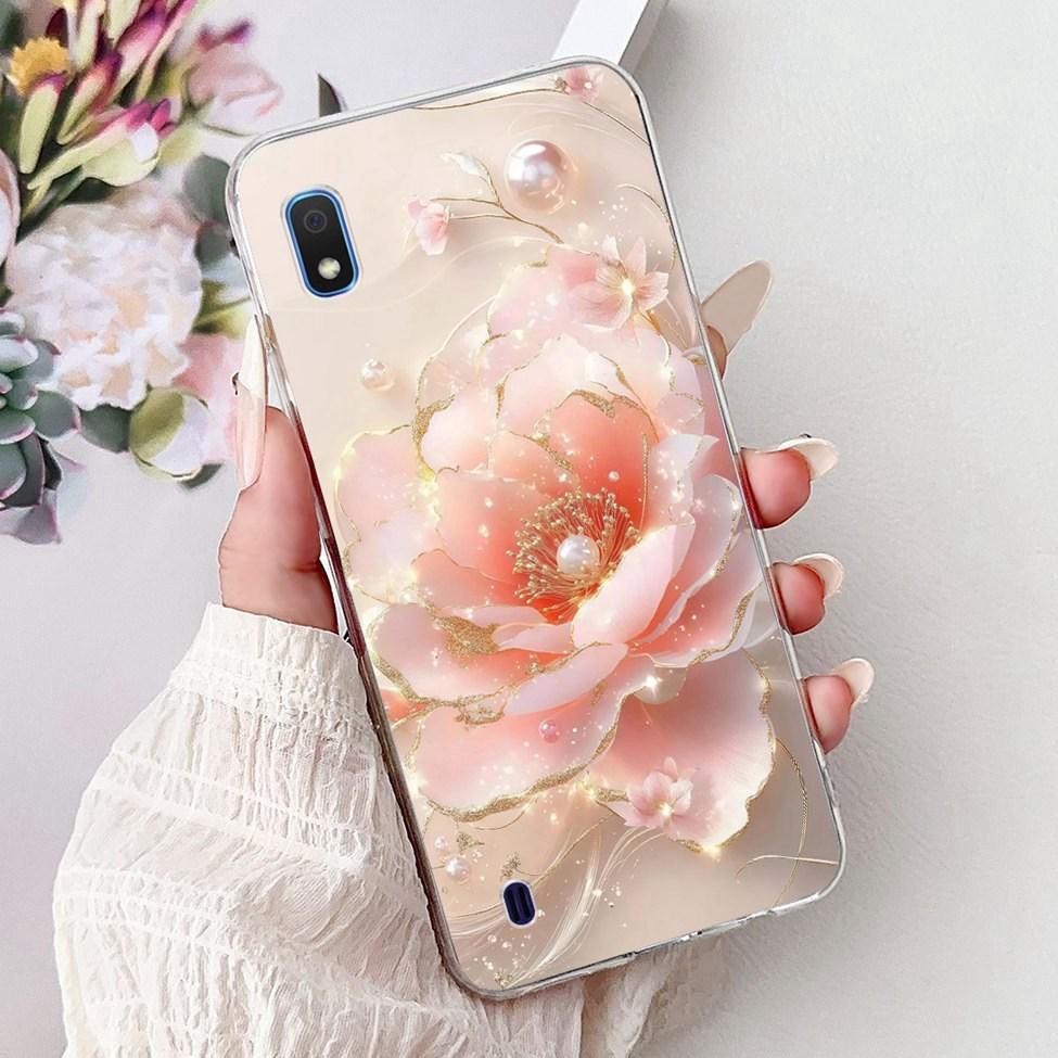 Прозрачный чехол для Samsung A10 SM-A105F Милые модные цветы Нарисованная задняя крышка Для телефона Samsung Galaxy A10 A105G A105M A105FN
