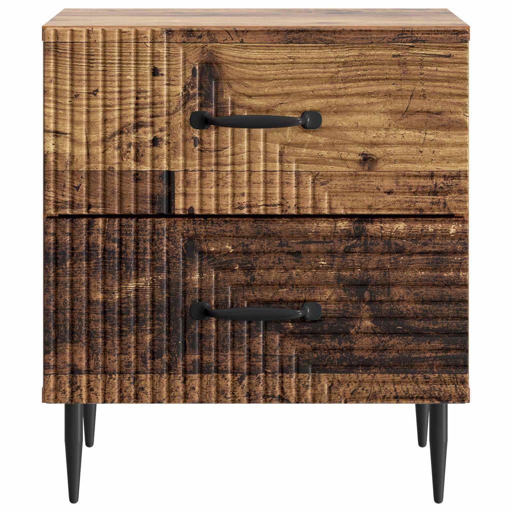 Nightstand Reclaimed Wood Look 43 x 34.5 x 47.5 cm Engineered Wood
