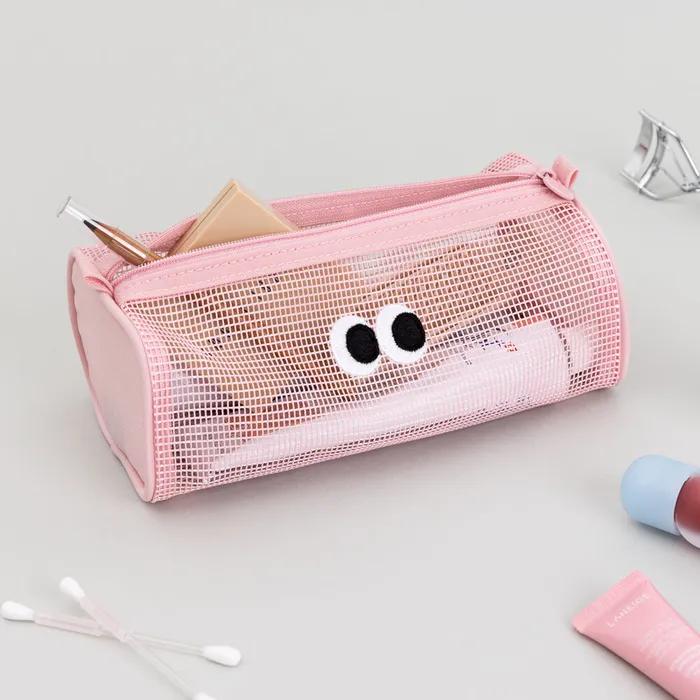 Большая косметичка SomSom Eyes с сетчатой окантовкой
