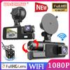 Автомобильные принадлежности WIFI видеорегистратор для автомобилей камера 3 объектива 1080P видеорегистратор 2 дюйма камера заднего вида для транспортного средства черный ящик автомобильный аксессуар