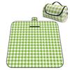 CLEAN HOUSE Large Thick Machine Washable Waterproof Picnic Blanket, 200x200cm, for 4-8 People, Green Gingham Check