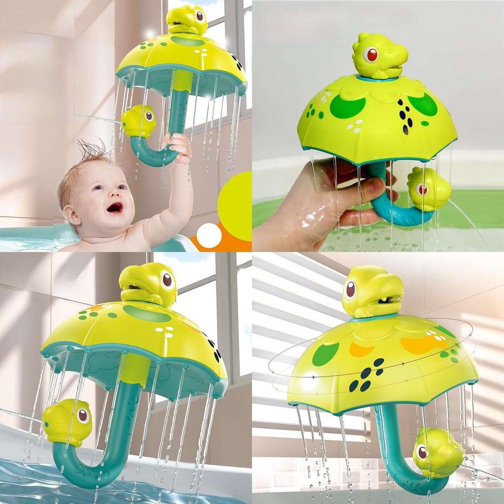 Dinosaur Shower Head Bath Toy With Rotating Water Spray For Kids Playtime
