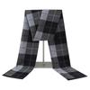 Men Scarf Plaid Print Winter Warm Thick Imitation Cashmere Long Scarf Medium Length Shawl Cold Weather Accessory