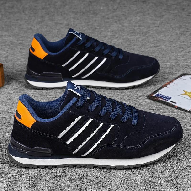 Искусственная кожа Мужская повседневная обувь Мужская весенняя мужская повседневная легкая обувь Кроссовки на шнуровке Балетки Дышащие уличные туфли Sapato