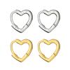 Women Gift Jewelry S925 Studs Heart Shaped Hoop Earrings Hypoallergenic