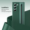 Высококачественный кожаный чехол для Samsung Galaxy Z Fold 7 6 5 4 3 с держателем для стилуса, пластиковая складная противоударная защитная крышка