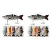 LF# 5Pcs Multi Jointed Hard Bait 10cm 6 Segments Lures for Freshwater Saltwater
