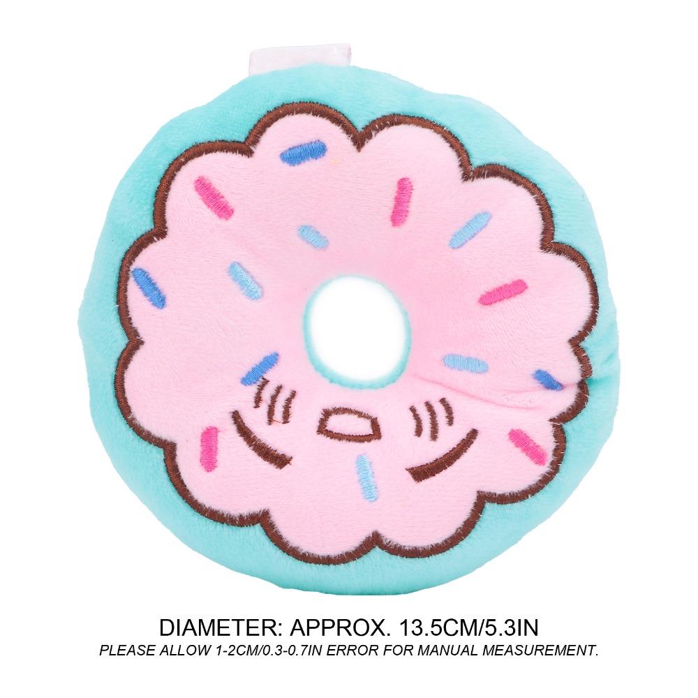 Plush Filled Donut Dog Toy Chew Tough Plush Pet Toy Interactive Dog Chew Toy Boredom Relief
