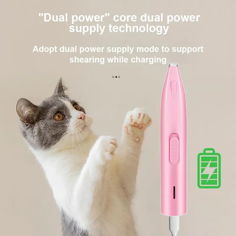 New Dog Hair Clipper, Electric Dog Clipper, Professional Pet Paw Hair Clipper, Cat Grooming Scissors, Ear Trimmer and Stopper