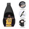 O2682 Lebron James In Los Angeles Lakers Uniform Lightweight Oxford Crossbody Bag and Backpack with Ergonomic Strap, Mesh Side Storage, and Comfortabl
