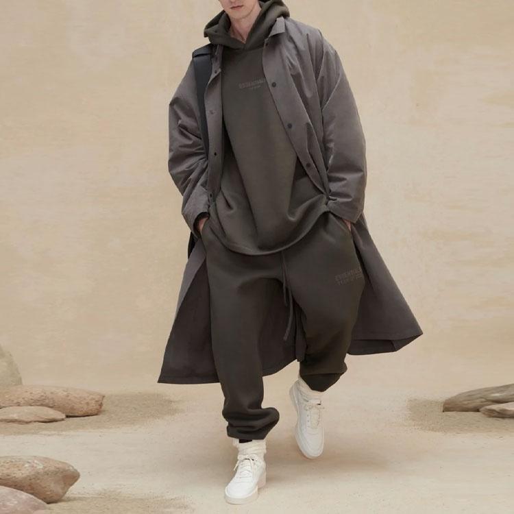 Fear of God Essentials Худи свободного кроя FW22 'Off Black' Мужское FOG-FW22-722