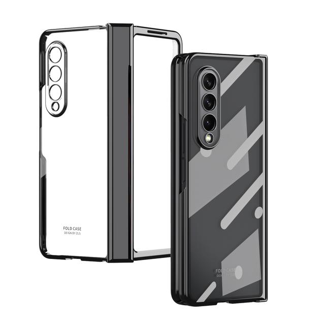 Для Samsung Z Fold 4 Прозрачный модный чехол с покрытием для Samsung Galaxy Z Fold 4 Fold4 Zfold4 Стеклянный пленочный чехол