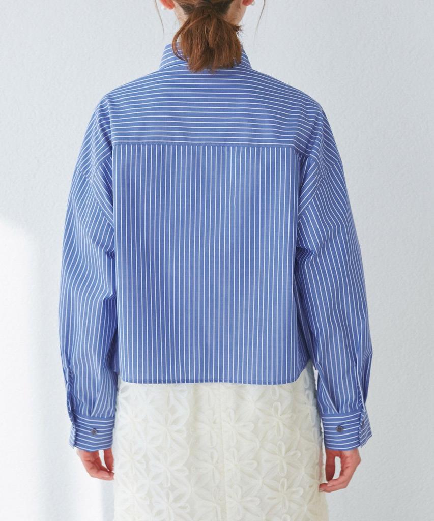 ROPE PICNIC Pollen Cropped Rose Pink Women's Guard/Wrinkle-Resistant Shirt, (64)