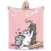 Simons Cat Plush Blankets Child  Flannel Bedding Throws For Outdoor Super Warm Custom DIY Quality Bedspread Birthday Gift