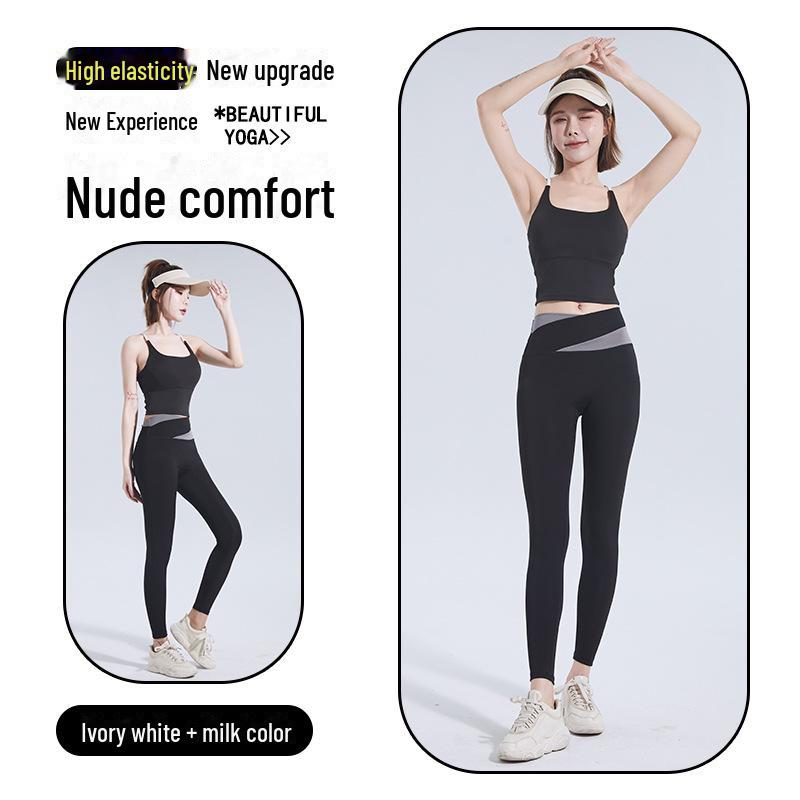 Женский спортивный бюстгальтер с тонкими бретелями и накладкой на грудь - майка для йоги и фитнеса