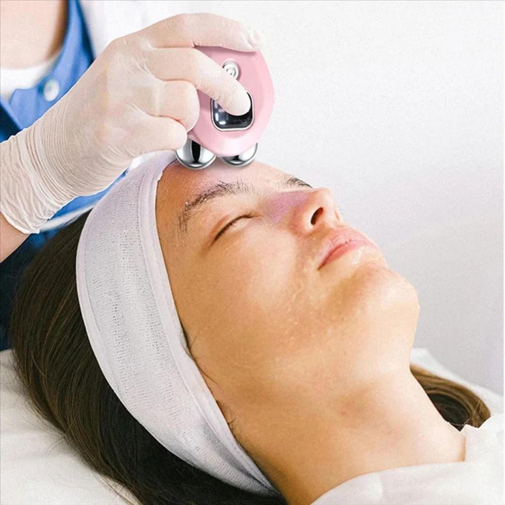 EMS Микротоковая электрическая массажная машина для лица 3 уровня Устройство для красоты лица V-образный роликовый лифтинг шеи