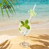 Disposable Paper Straws 20Pcs Straws, Hawaiian Palm Tree Party Drink Eco-friendly Cocktail Green Coconut Summer Decor Multi-person