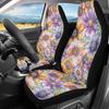 Чехлы на сиденья автомобиля Bulopur Black Boho Цветочные, Только для передних сидений, для женщин и мужчин, с карманом-органайзером, для автомобилей, внедорожников, грузовиков, седанов