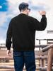 Мужская толстовка-пуловер большого размера 2025 года, модная, осенне-зимняя, с круглым вырезом, из плотного велюра, с длинным рукавом, повседневная, свободная