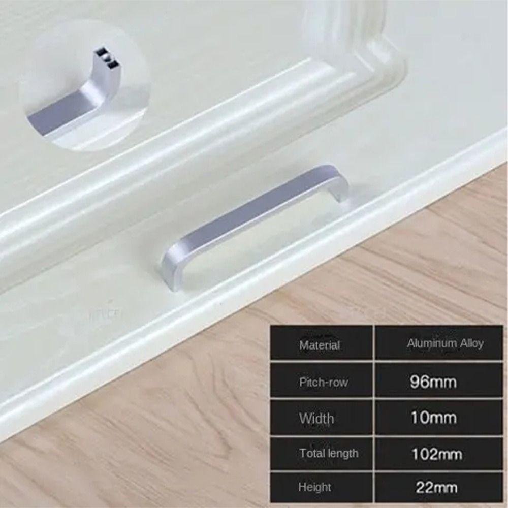 Серебряная мебельная ручка 64мм/96мм/128мм Дверные ручки Дверной шкаф Прямая ручка Шкаф